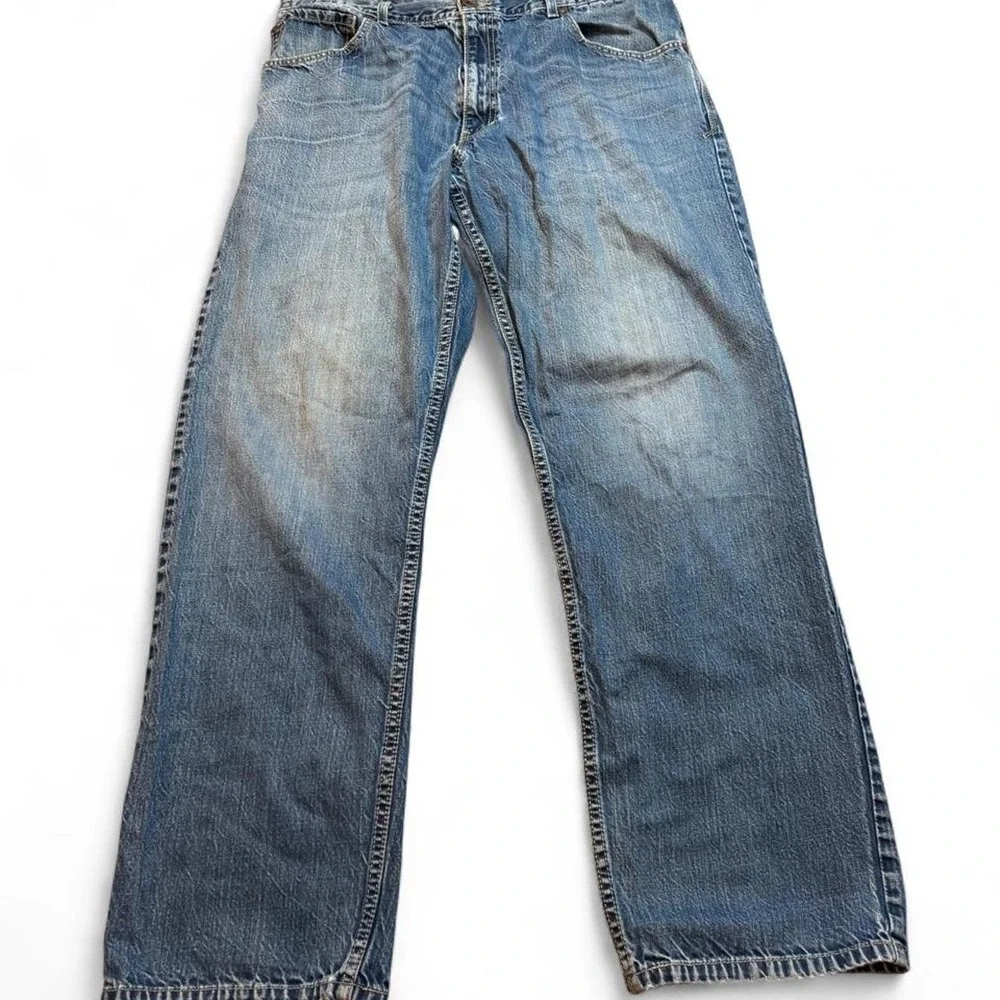 Vintage Y2K Levi's silvertab baggy wide leg denim blue jeans size 36x34